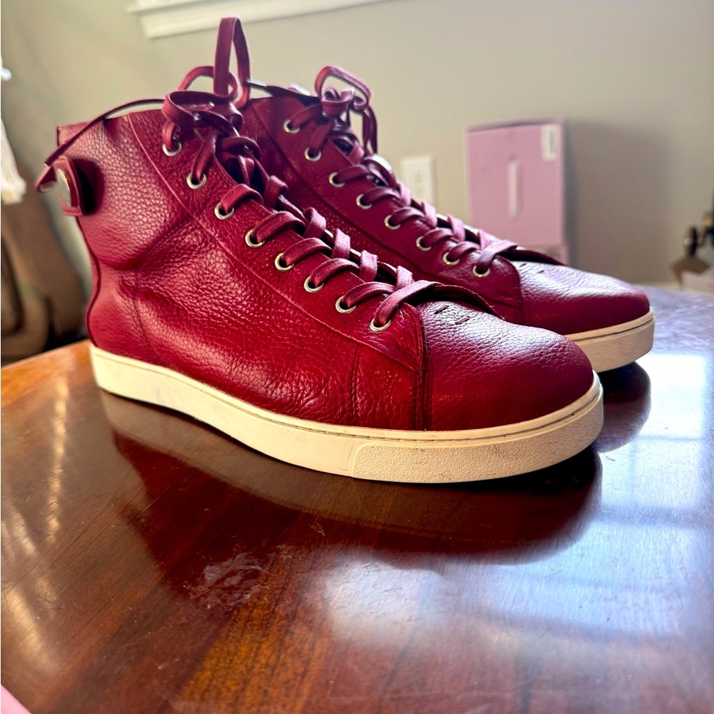 Gianvito Rossi Red High Top Leather sneakers